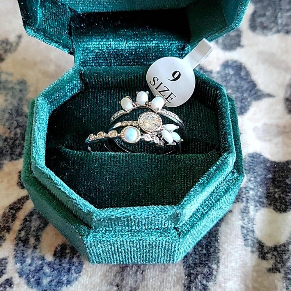 Triple stackable ring! Size 9 sterling silver
